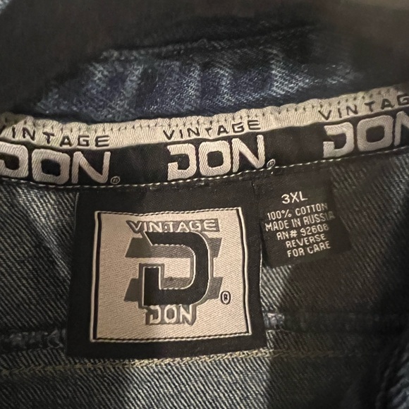 Vintage Don 3X button up Denim Shirt - Picture 3 of 7